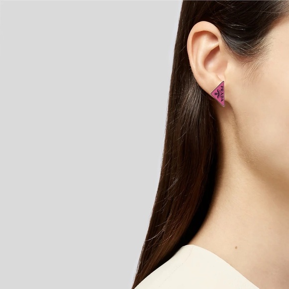 Prada Jewelry - Prada Enamel Symbole Single Clip-On Earring